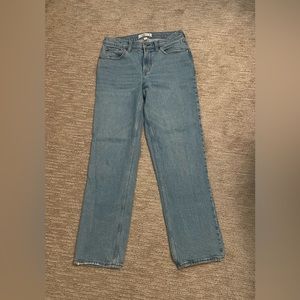 Abercrombie Mid Rise 90s Straight Jeans - Curve Love - Light Wash -  Size 28
